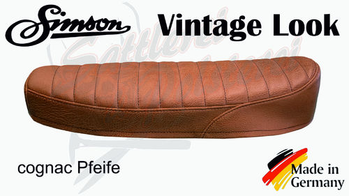 Simson Sitzbankbezug - Vintage Look - cognac Pfeife