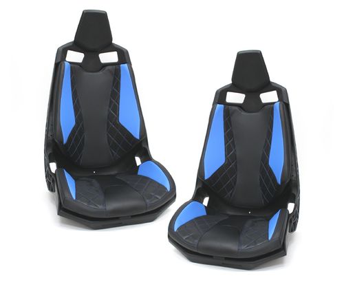 Sitzbezüge für Can-Am Maverick X3 - blau - Warbenabsteppung