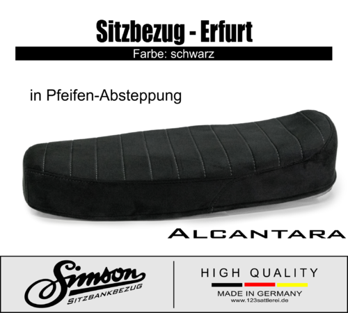 Simson seat cover - black smooth